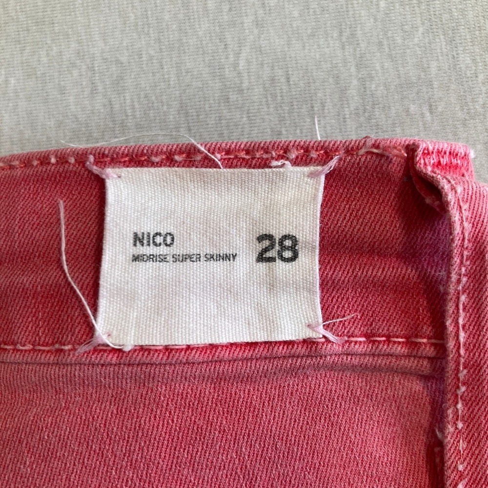Hudson Skinny Jeans Womens 28 Faded Pink Stretch Denim WM407JFD Made in USA - Picture 16 of 16